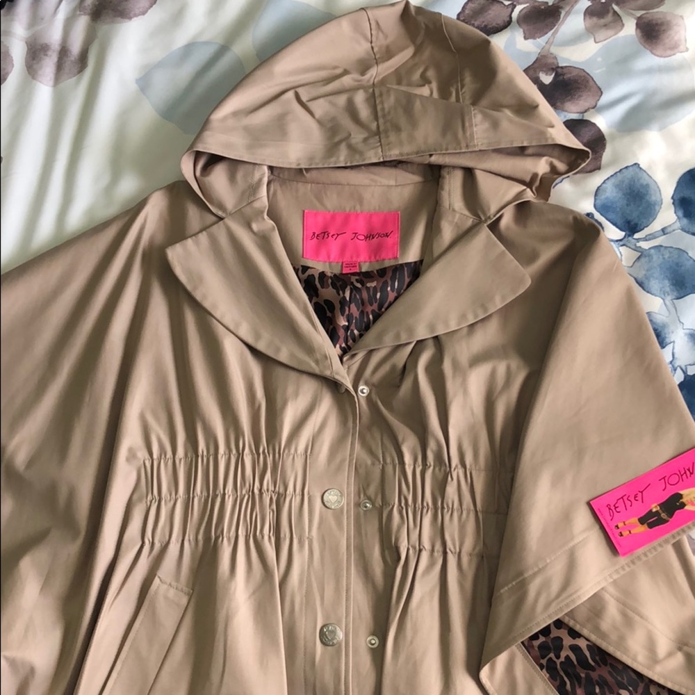Vintage Taupe Betsey Johnson Rain Cape